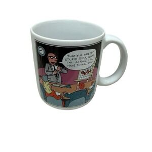 Vintage Carlton Gillmania Coffee Mug "Stupid Idea John" Stay Awake Stay Employed